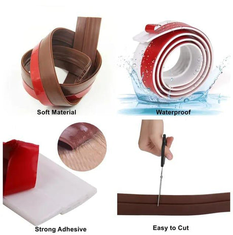 Waterproof Adhesive Silicone  rubber Under Door Sealing strip