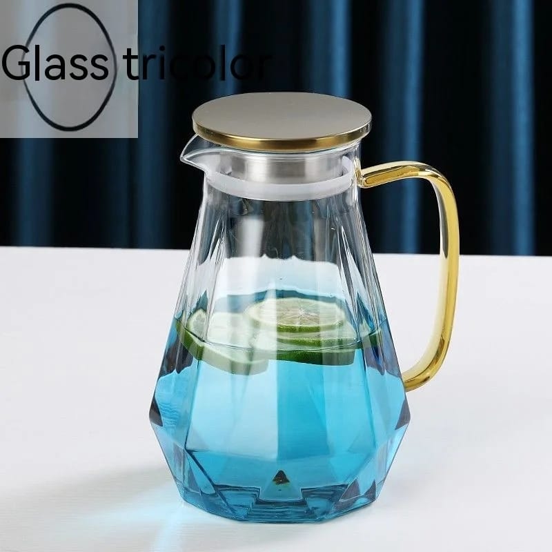 Diamond Textured Glass Teapot Set