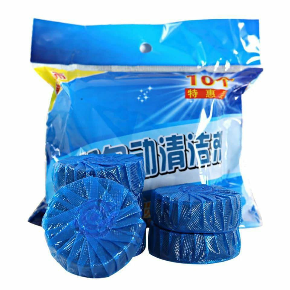 Blue bubble toilet cleaner