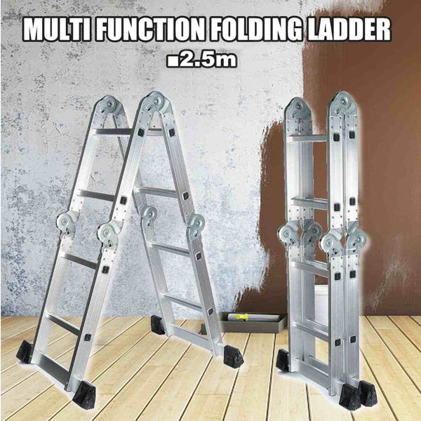 Double sided Household extendable aluminium Folding Ladder