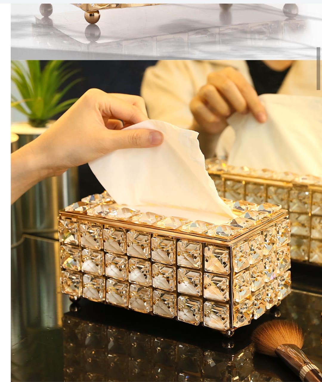 European Style Crystal  Serviette Holder