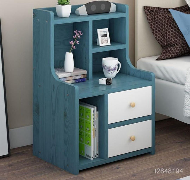 Bedside table with many partitions