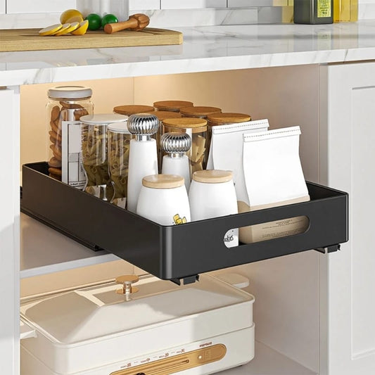 Pull out cabinet organizer