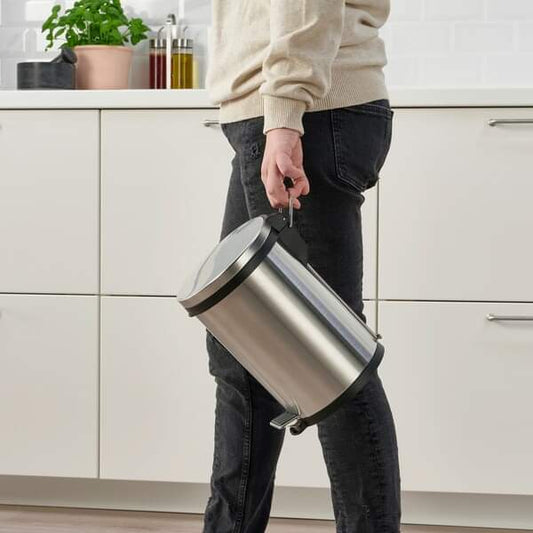 Stainless steel Pedal Dustbin with Plastic Inner Bucket