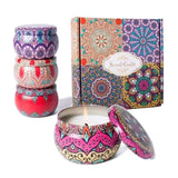 Soy Wax Scented candles soothing with petals gift set