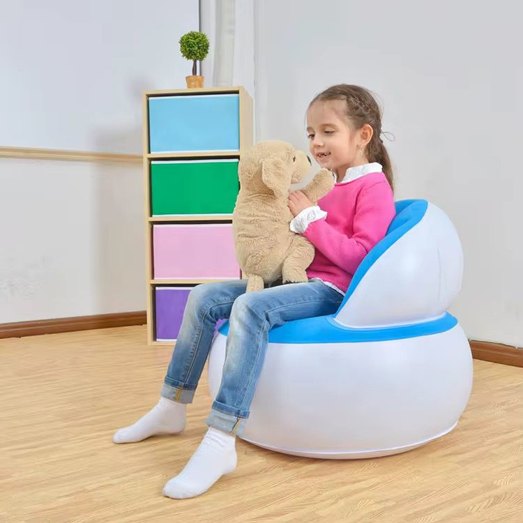 Comfortable Chair Pouf with Backrest Kids inflatable chair