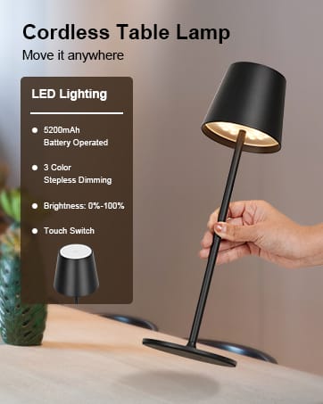 Rechargeable LED DESK LAMP with 3 light modes