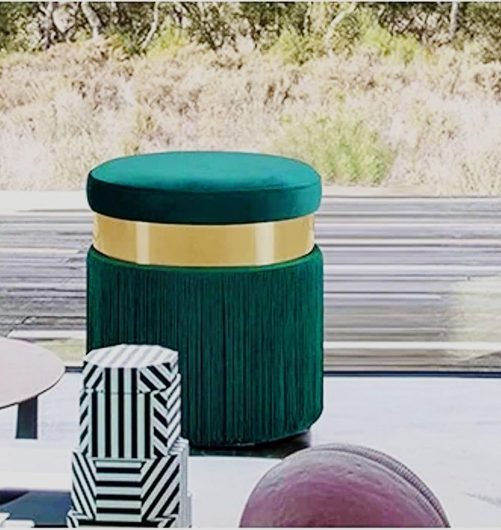 Modern Round Footstool Ottoman