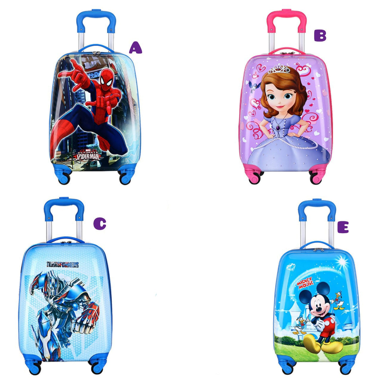 CARTOON THEMED KIDS TROLLEY BAGS