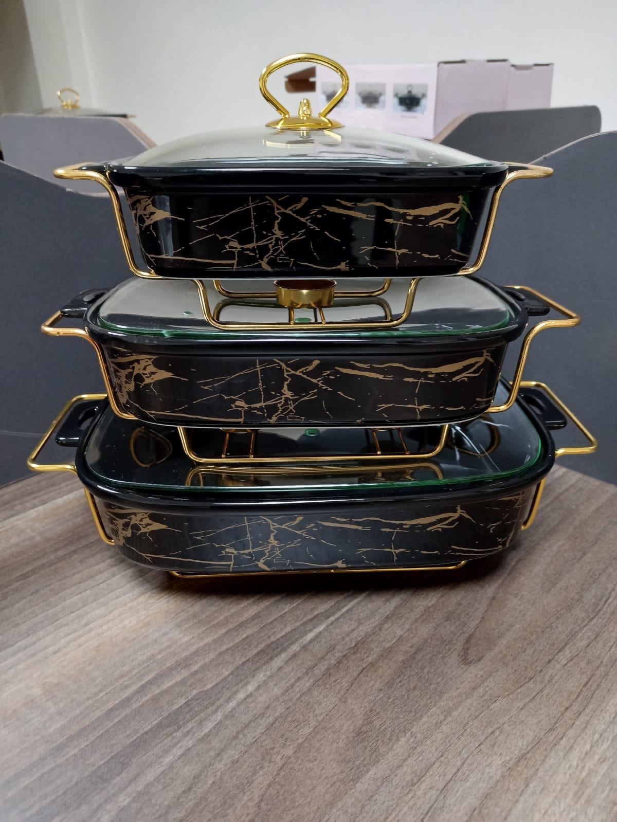 Marble Porcelain Modern Chaffing Dish