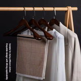 Wide Wooden Hangers (10 Pack)Glossy Finish Non slip Wooden Hangers