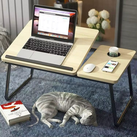 Adjustable Tilting Laptop Folding Table Stand Desk Bed Table with Foldable Legs