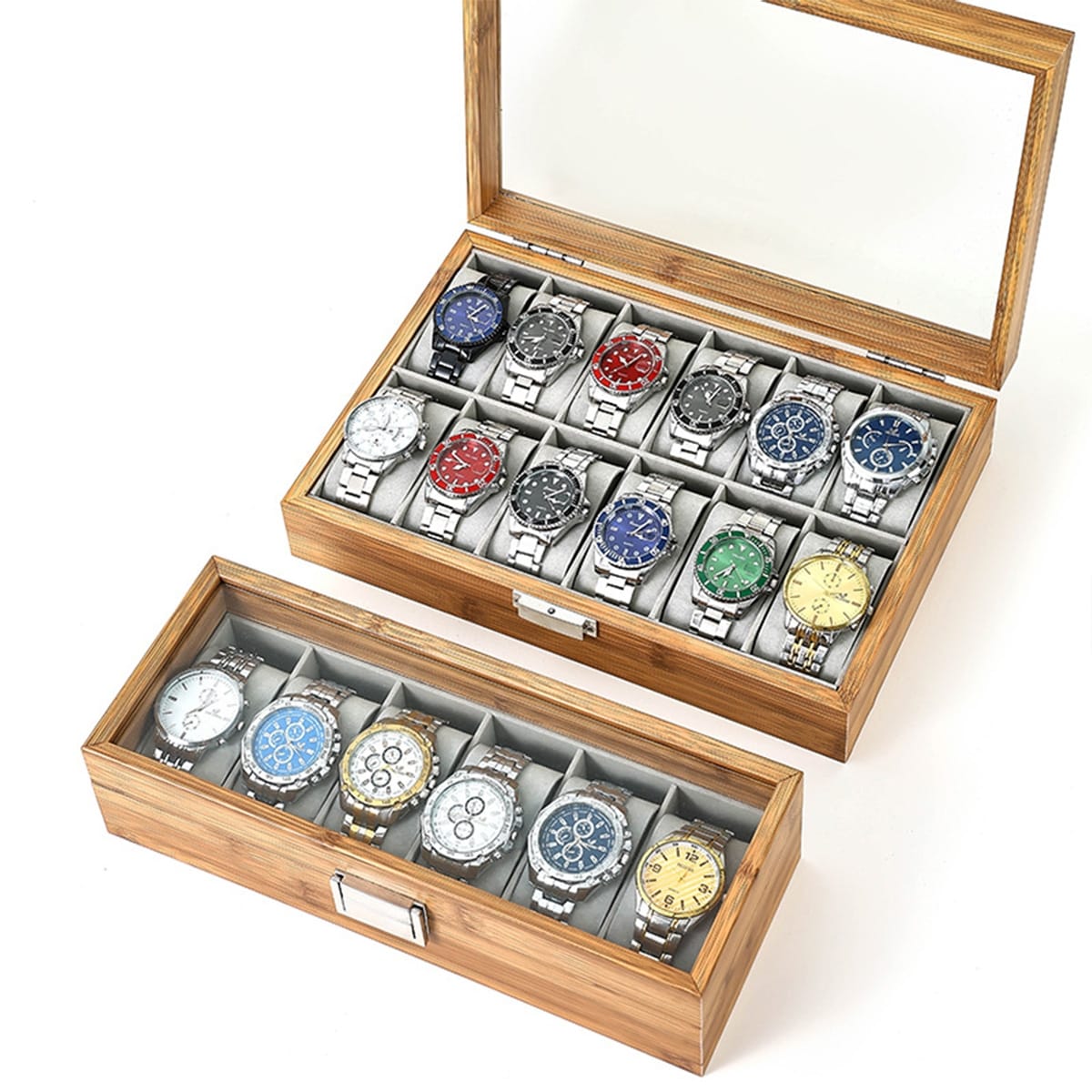 wooden watch organizer