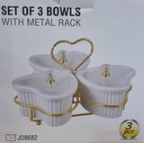 set of 3 ceramic love shape sugar bowls  acrylic lids