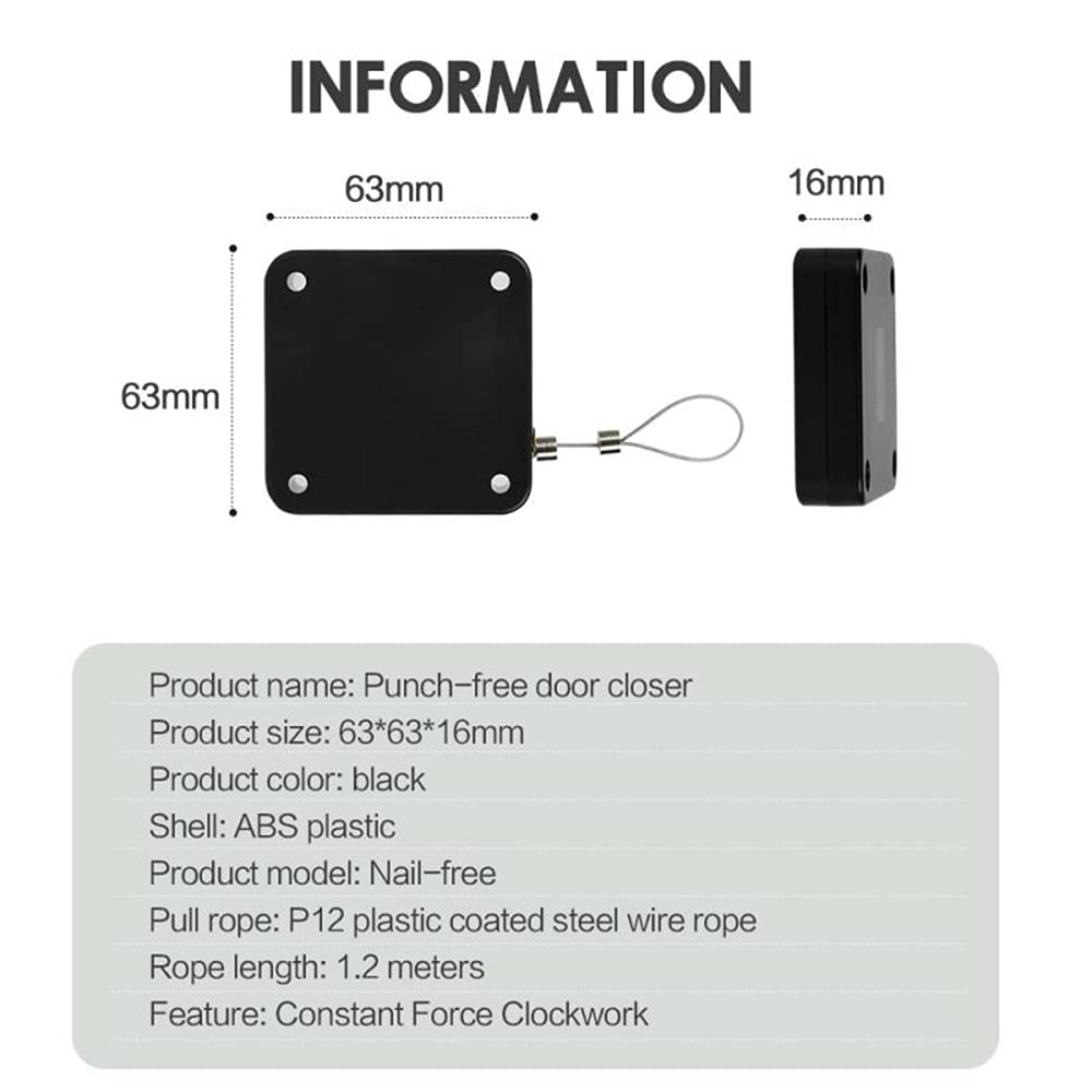Steel rope Automatic door closer