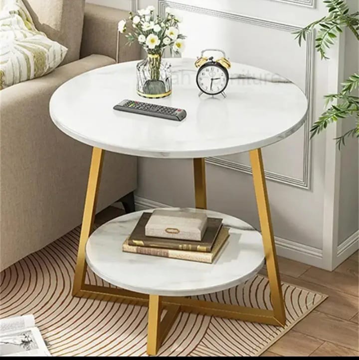 Eye-catching luxury double layered coffe side table