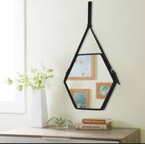 Hanging Wall Mirror Geometric Hexagon