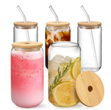 glass cup with bamboo holed lid