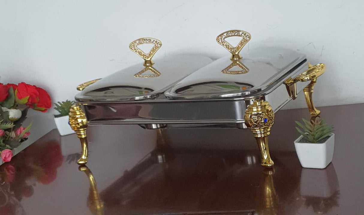 Golden double bowl 1.8Lx2 food warmer