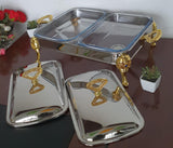 Golden double bowl 1.8Lx2 food warmer