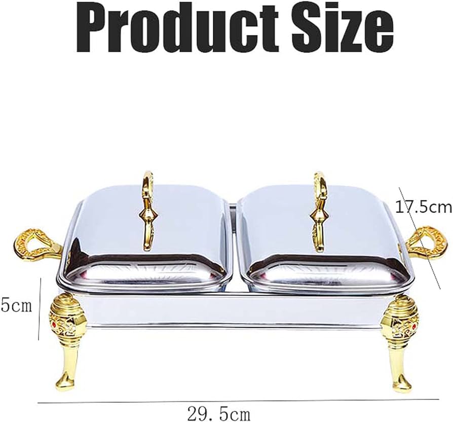 Golden double bowl 1.8Lx2 food warmer