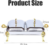 Golden double bowl 1.8Lx2 food warmer