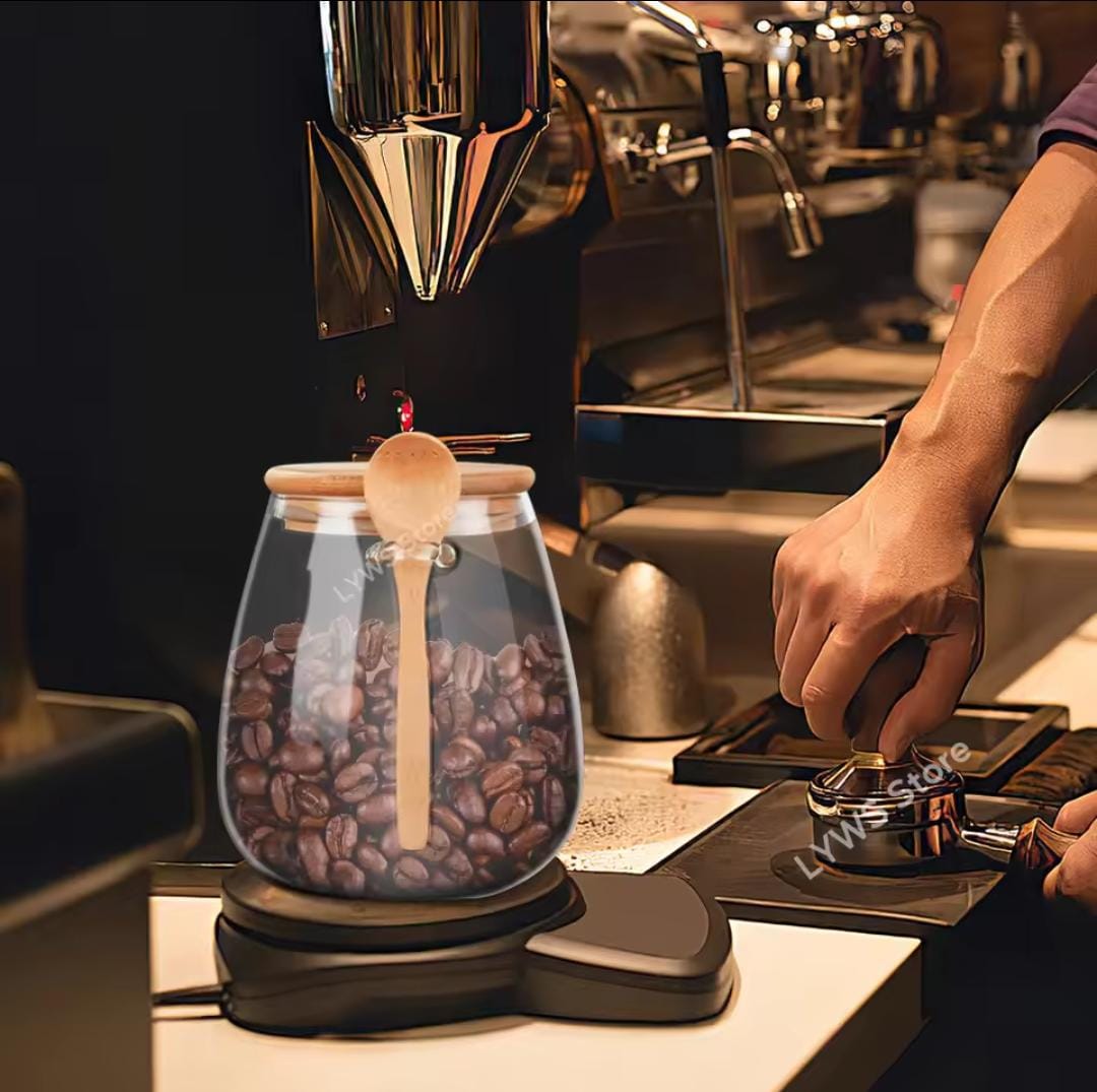 Glass storage canisters with Bamboo spoon & airtight lid