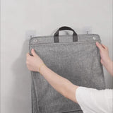 Foldable Adhesive Laundry Basket Hamper With Handle and Stickers