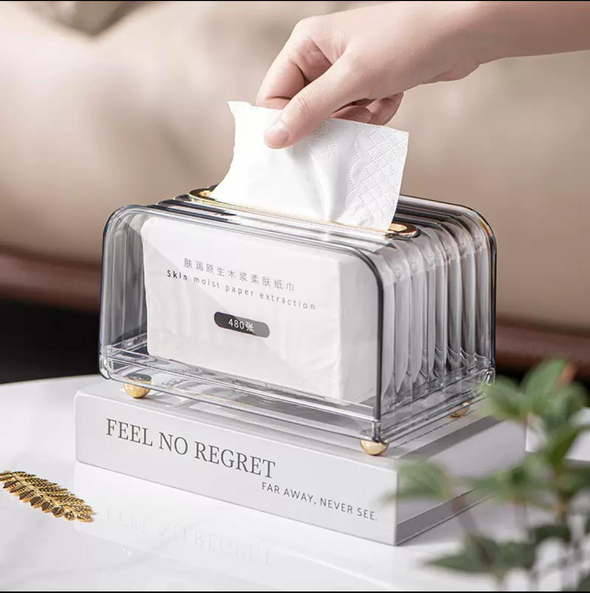 Luxury clear serviette holder