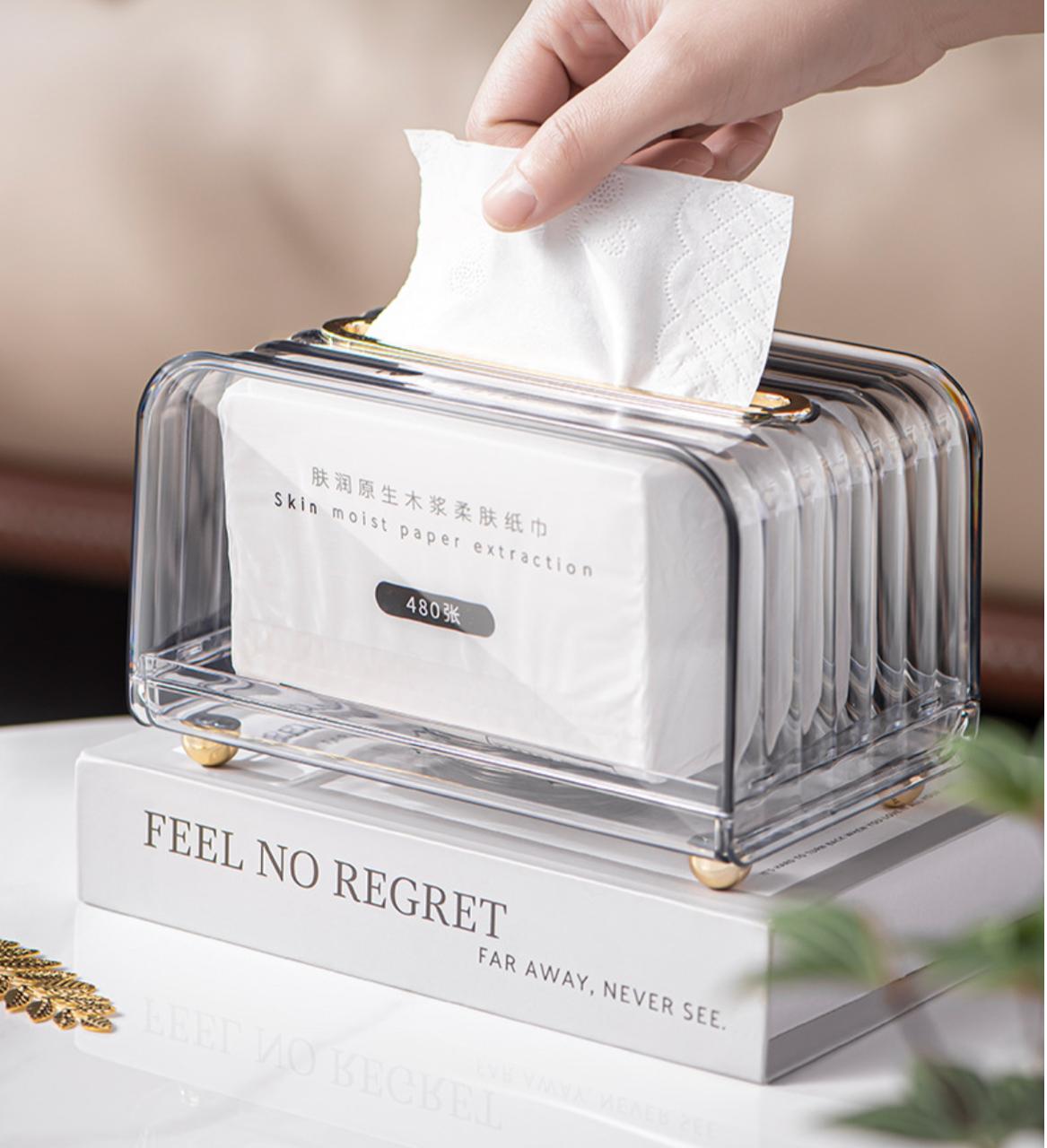 Luxury clear serviette holder