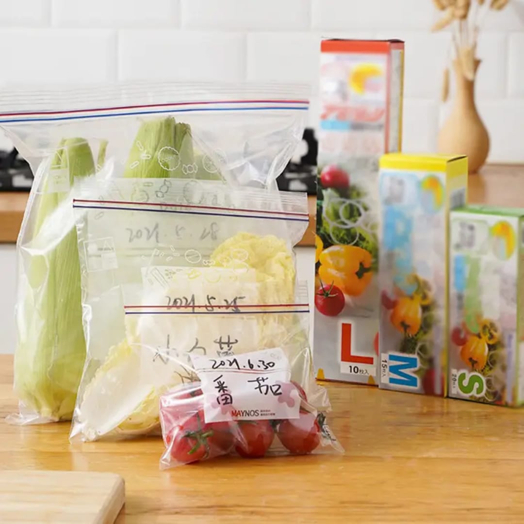 Reusable Food Storage Bags Plastic Ziplock Bags Leakproof Freezer Bags Fridge Storage Container For Meat Fruit Veggies