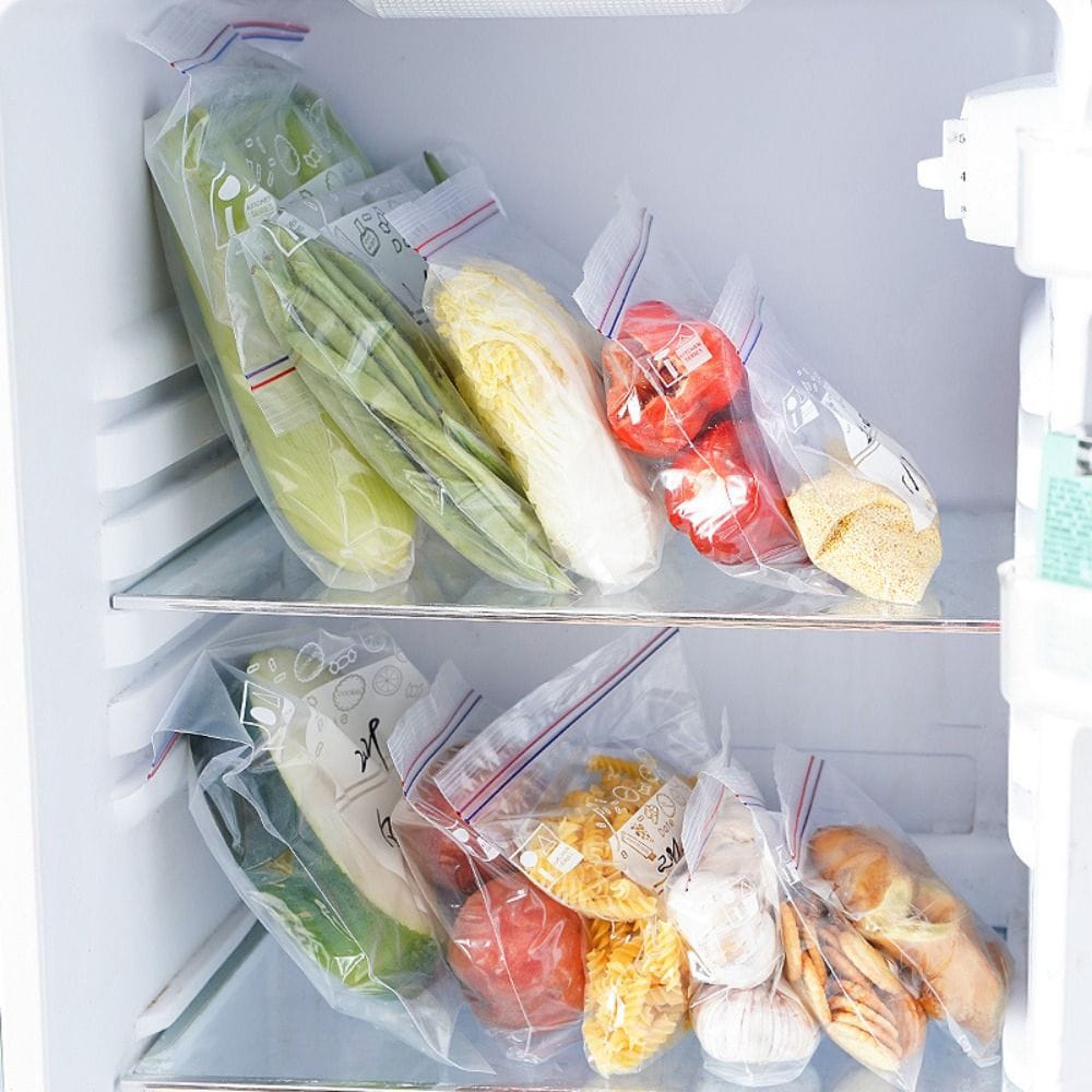 Reusable Food Storage Bags Plastic Ziplock Bags Leakproof Freezer Bags Fridge Storage Container For Meat Fruit Veggies