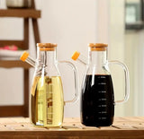 Glass Oil Bottle with Bamboo Lid 1000ml