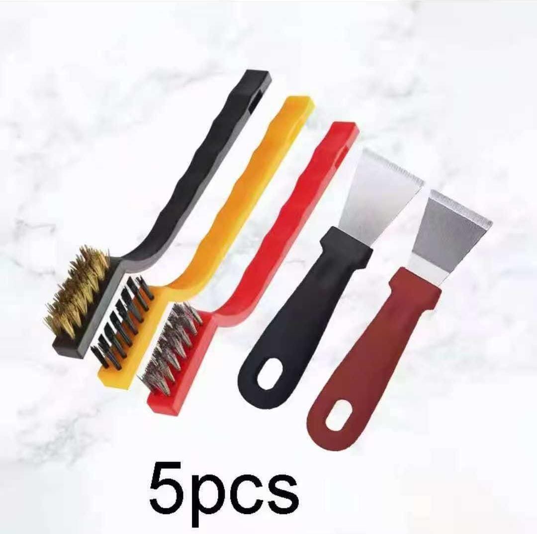 3pcs +scrapper wire cooker brushes