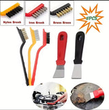 3pcs +scrapper wire cooker brushes