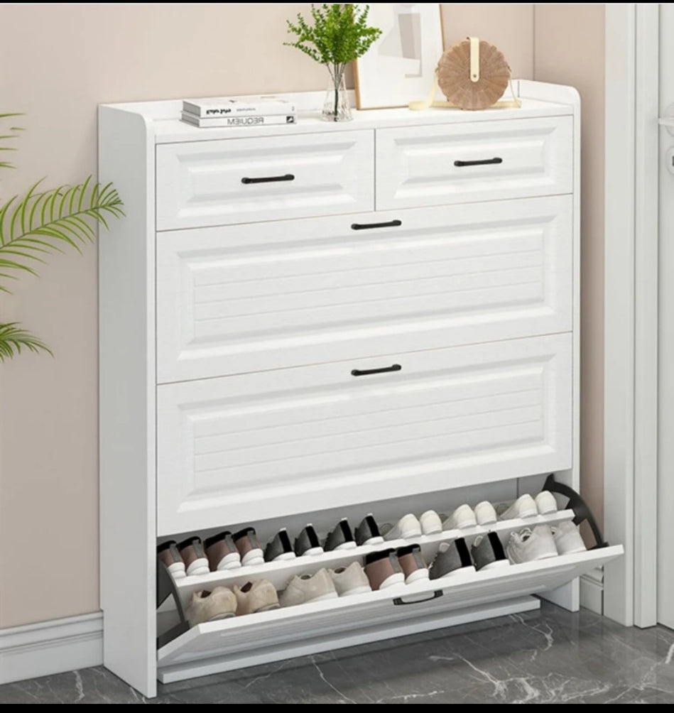Modern Flip Bucket Shoe Rack Cabinet