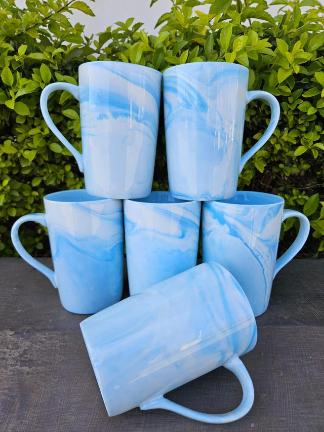 Marble ceramic cups 6pcs