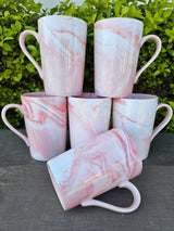 Marble ceramic cups 6pcs