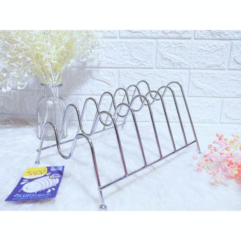 Stainless steel 6 slot plate and pot lid holder