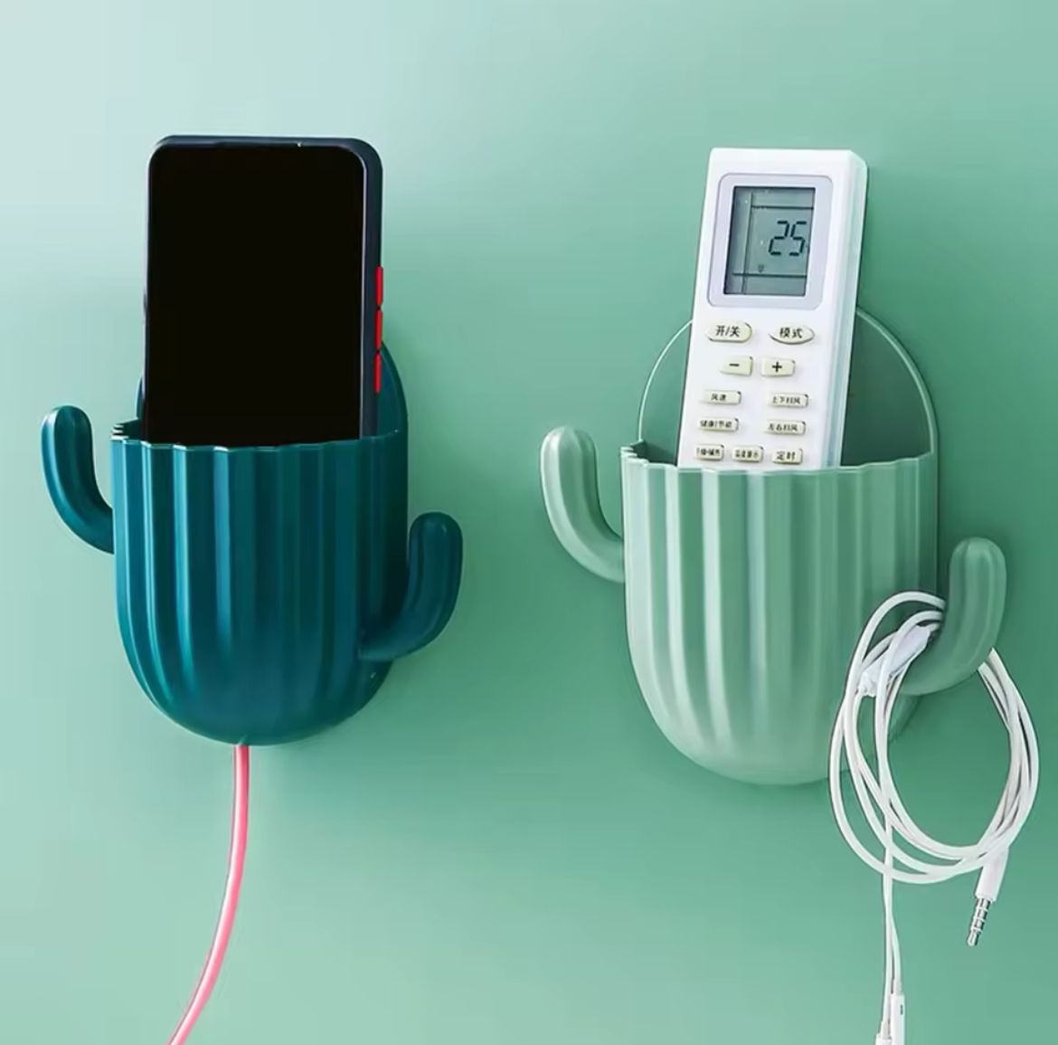 Multipurpose  Self-adhesive Cactus Storage Rack Kitchen Bathroom, Toothbrush holder Wall Mounted Holder