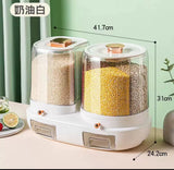 Rotatable grain storage box with compartments