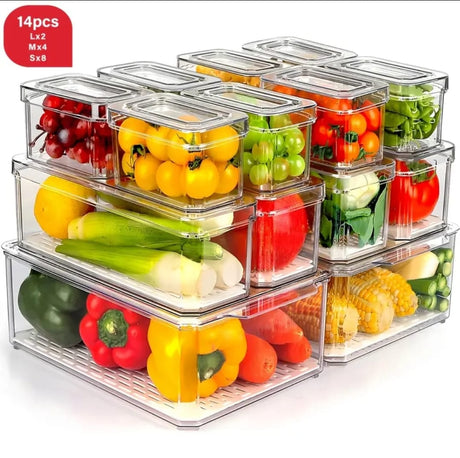 BPA-Free Stackable acrylic Fridge Organizer