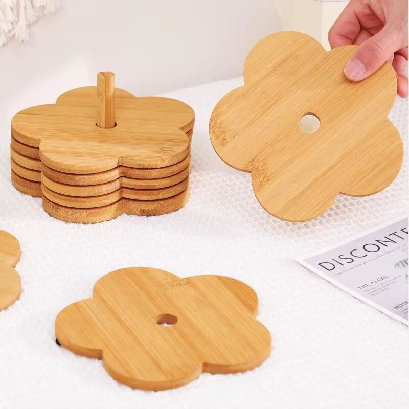 bamboo coasters 6pcs