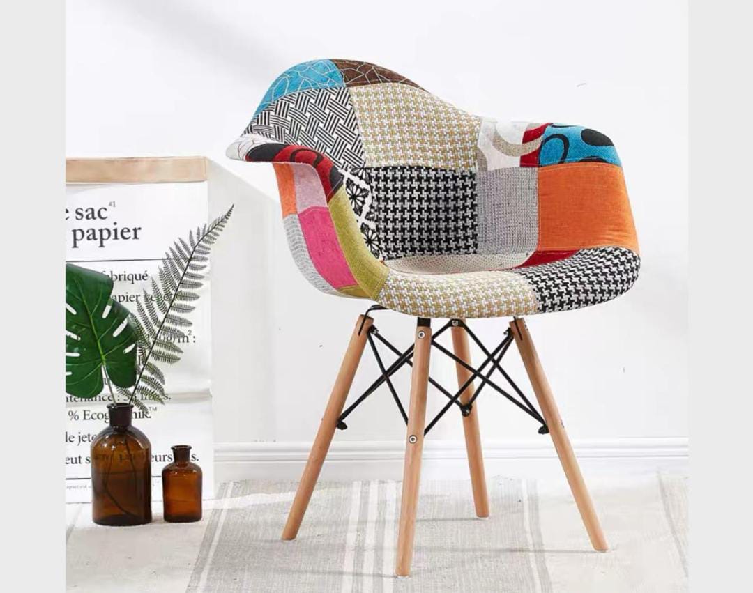 multicolor bistro eames chair