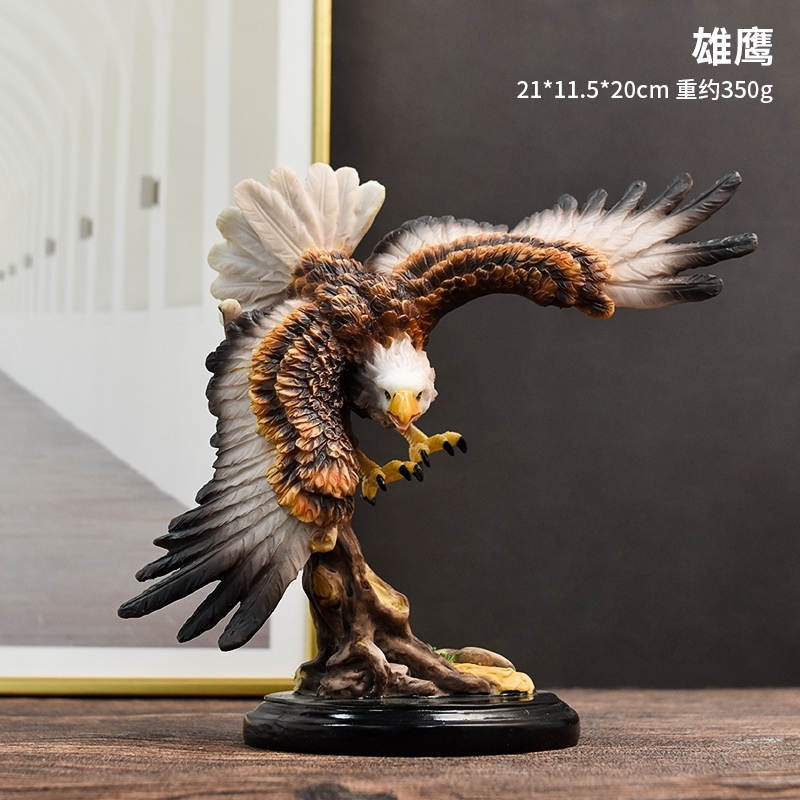 Resin American falcon eagle figurine 