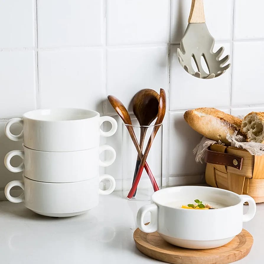 Soup Bowl With 2 Handle