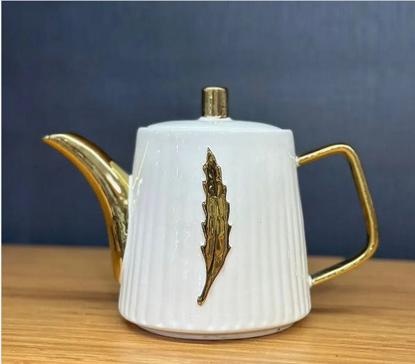 Fancy Gold Line Ceramic kettle