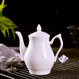 Ceramic Fancy White Kettle