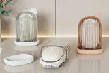 Portable Travel soap dish holder with shower brush