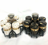marble rotating spice jars
